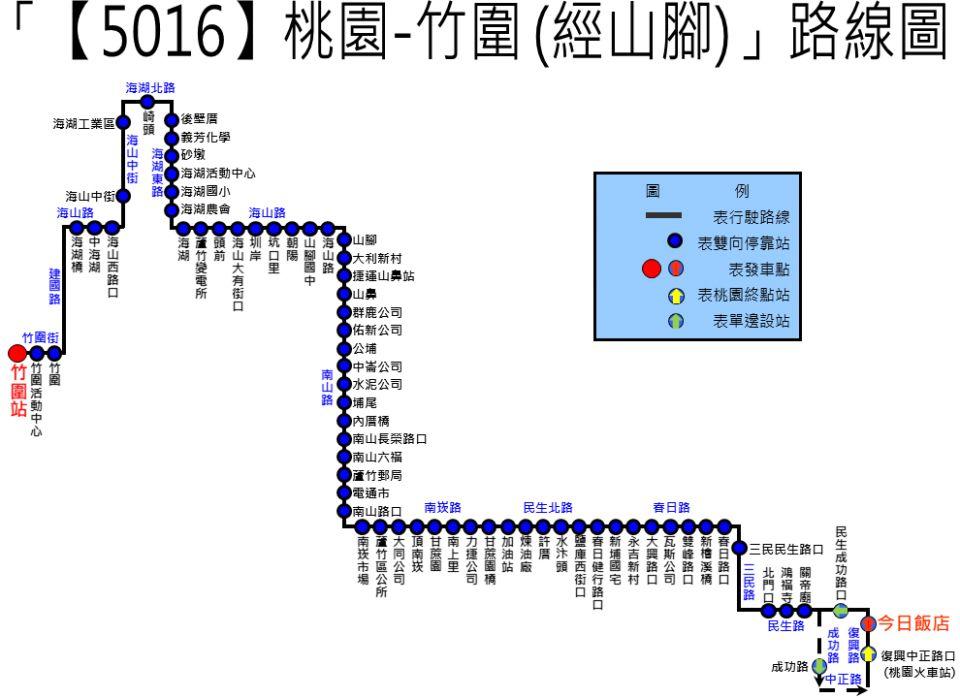 5016Route Map-桃園 Bus