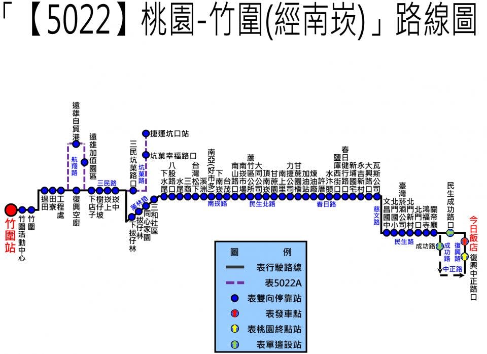 5022Route Map-桃園 Bus