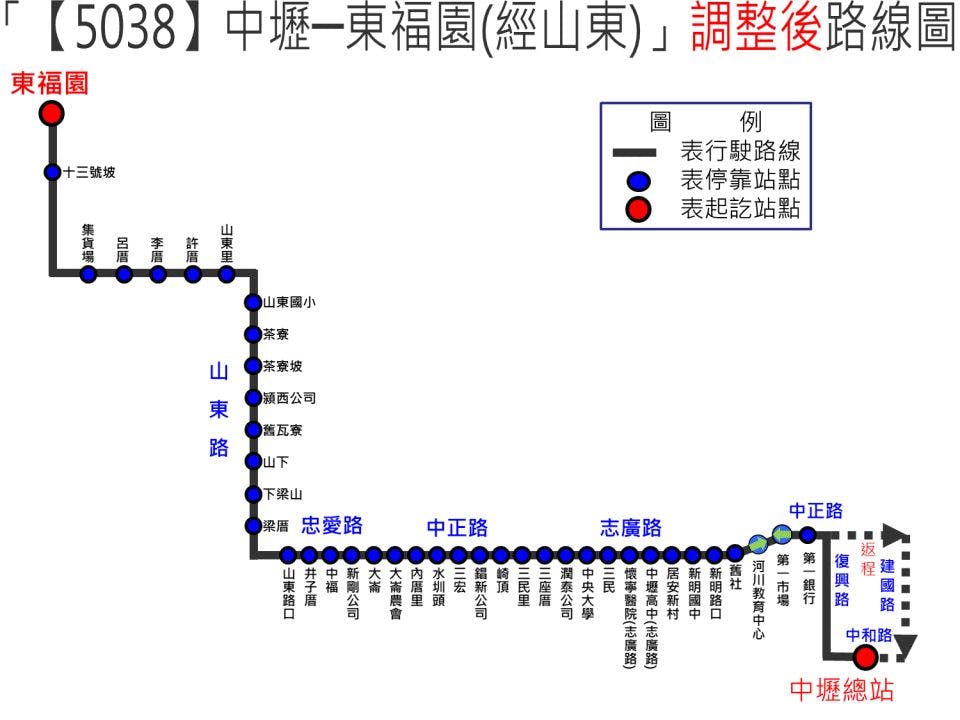 5038Route Map-桃園 Bus