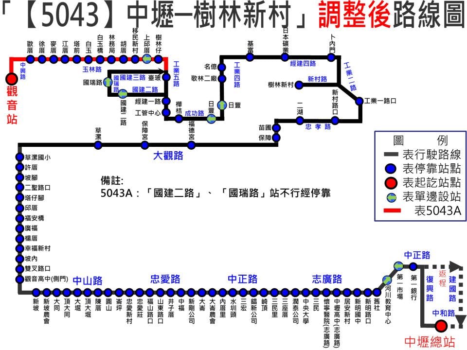 5043Route Map-桃園 Bus
