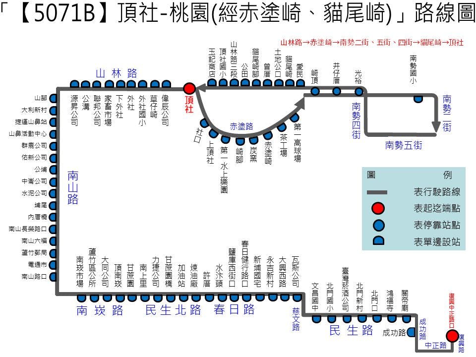5071BRoute Map-桃園 Bus