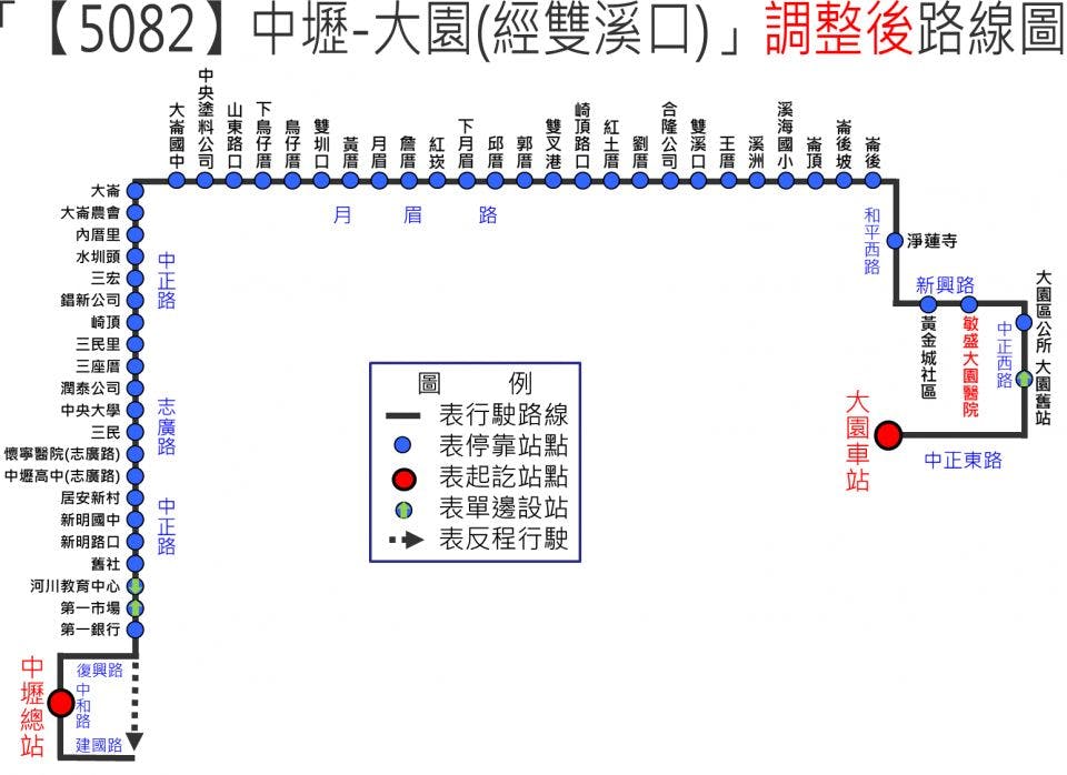 5082Route Map-桃園 Bus