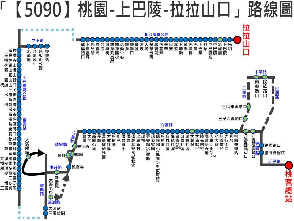 5090Route Map-桃園 Bus
