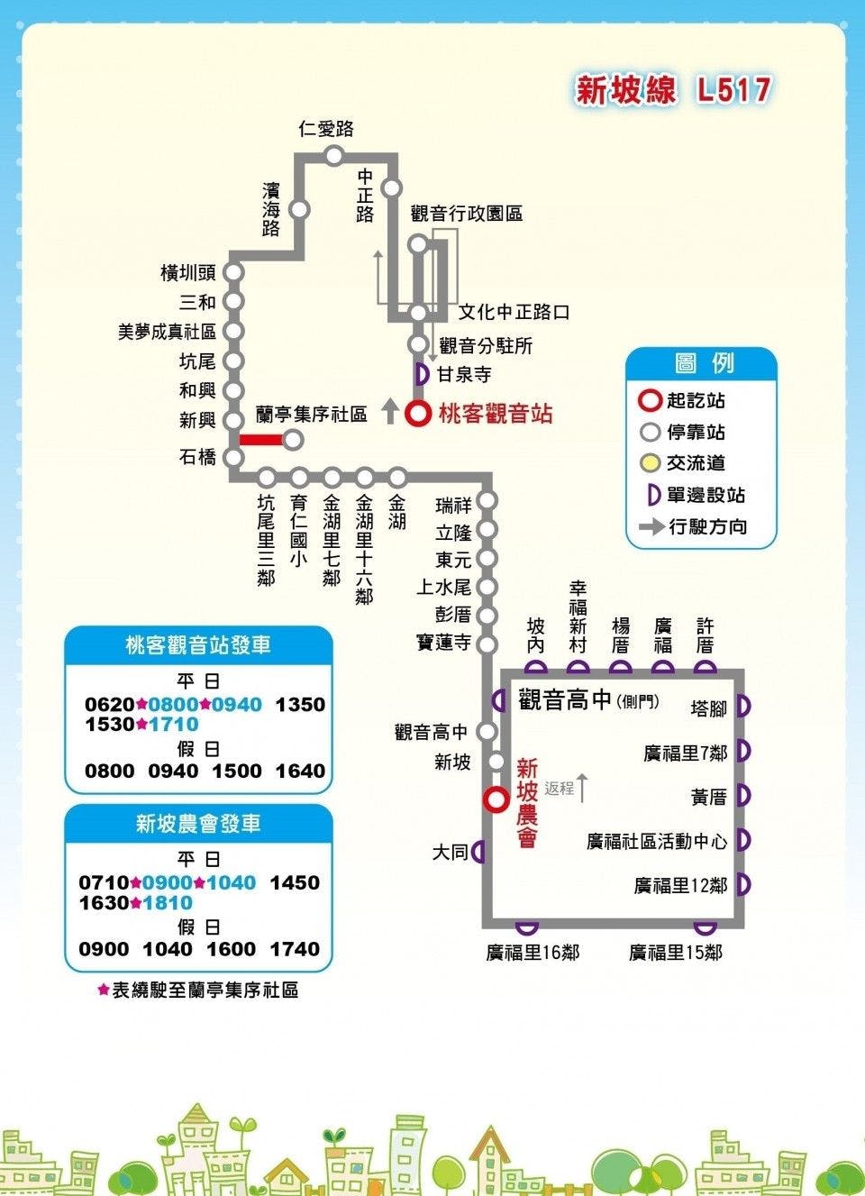 L517Route Map-桃園 Bus