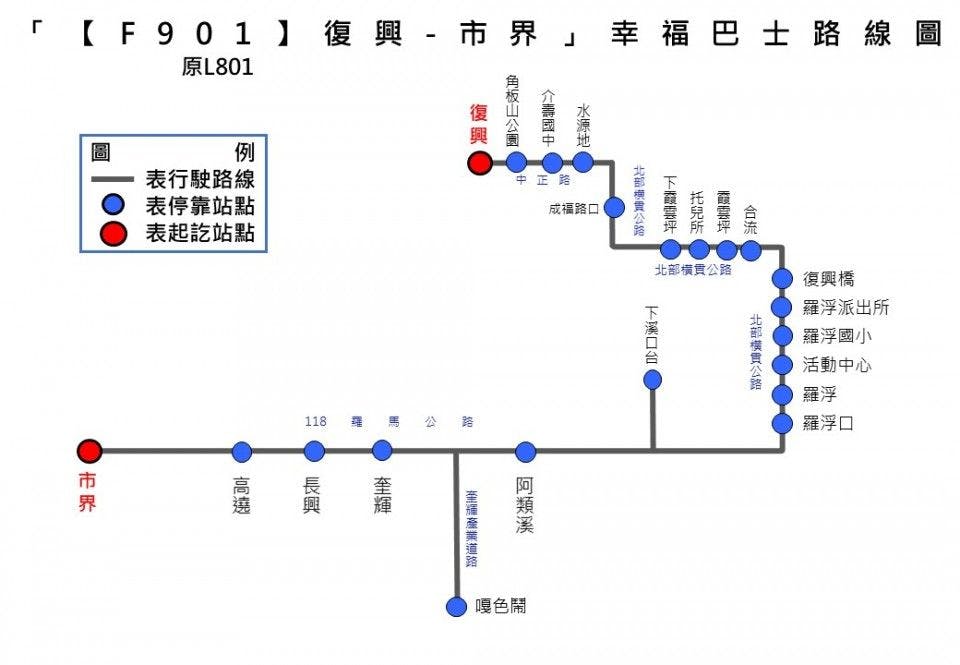 F901Route Map-桃園 Bus