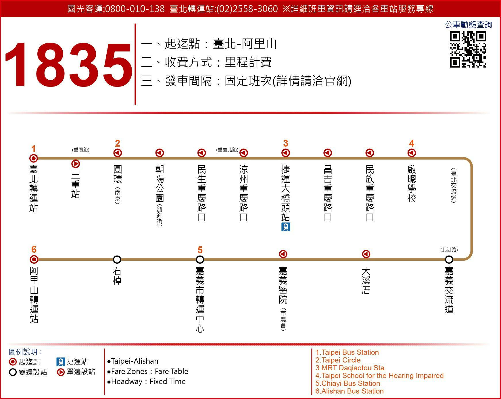1835Route Map-Kuo-Kuang Bus