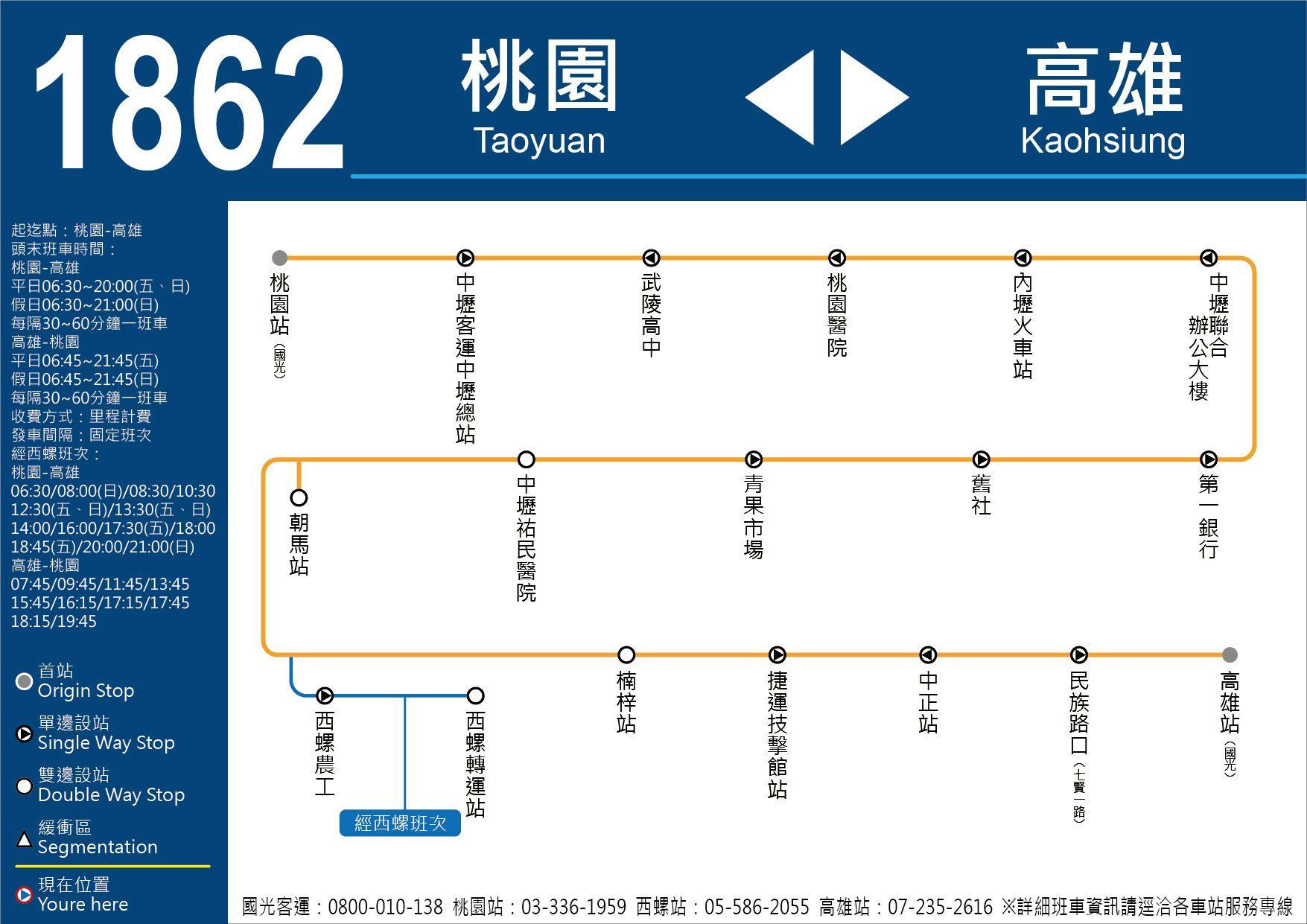 1862Route Map-Kuo-Kuang Bus