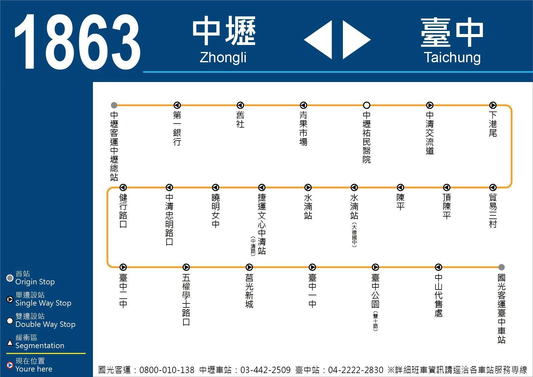 1863Route Map-Kuo-Kuang Bus