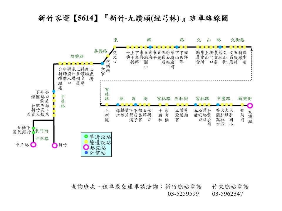 5614Route Map-Hsinchu Bus