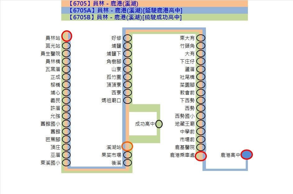 6705Route Map-Yuan Lin Bus
