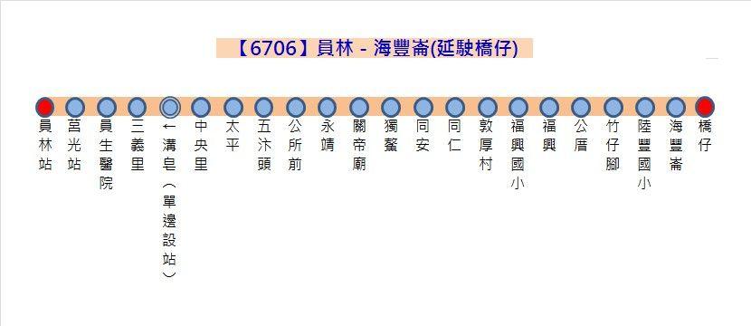 6706Route Map-Yuan Lin Bus