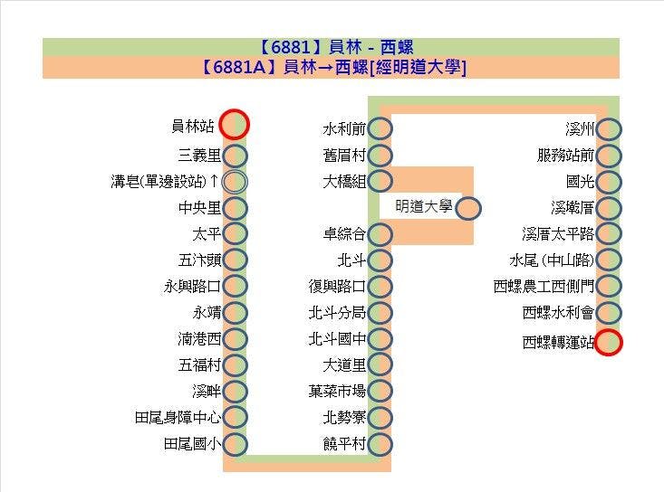 6881Route Map-Yuan Lin Bus