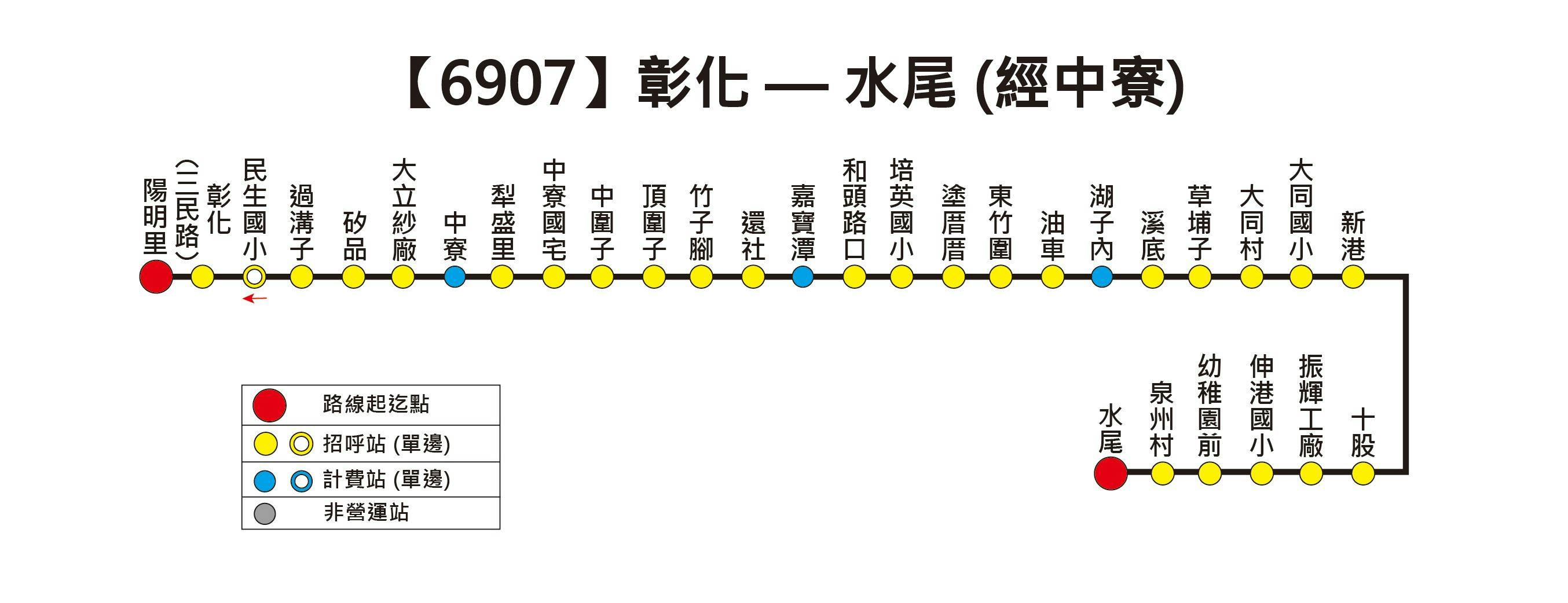6907Route Map-Chang Hua Bus