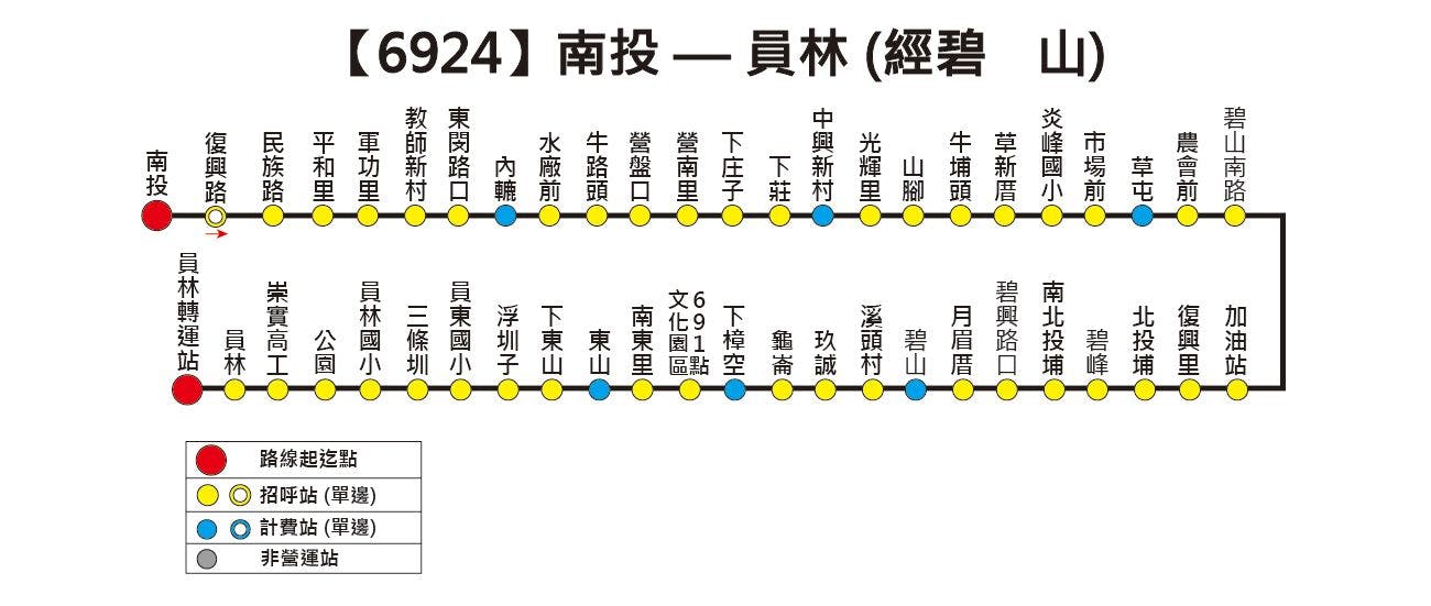 6924Route Map-Chang Hua Bus