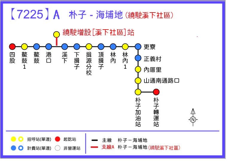 7225Route Map-Chiayi Bus