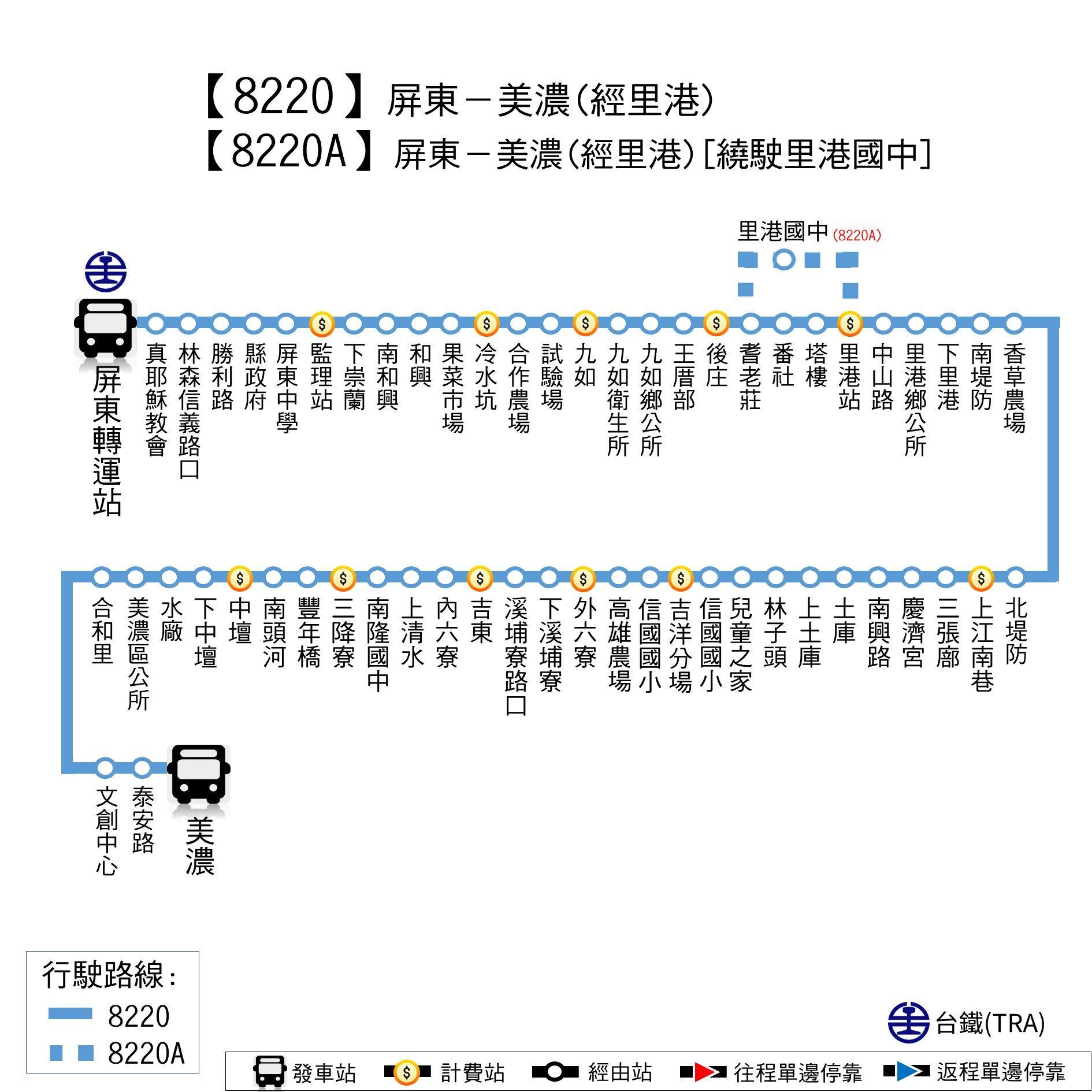 8220Route Map-Pingtung Bus