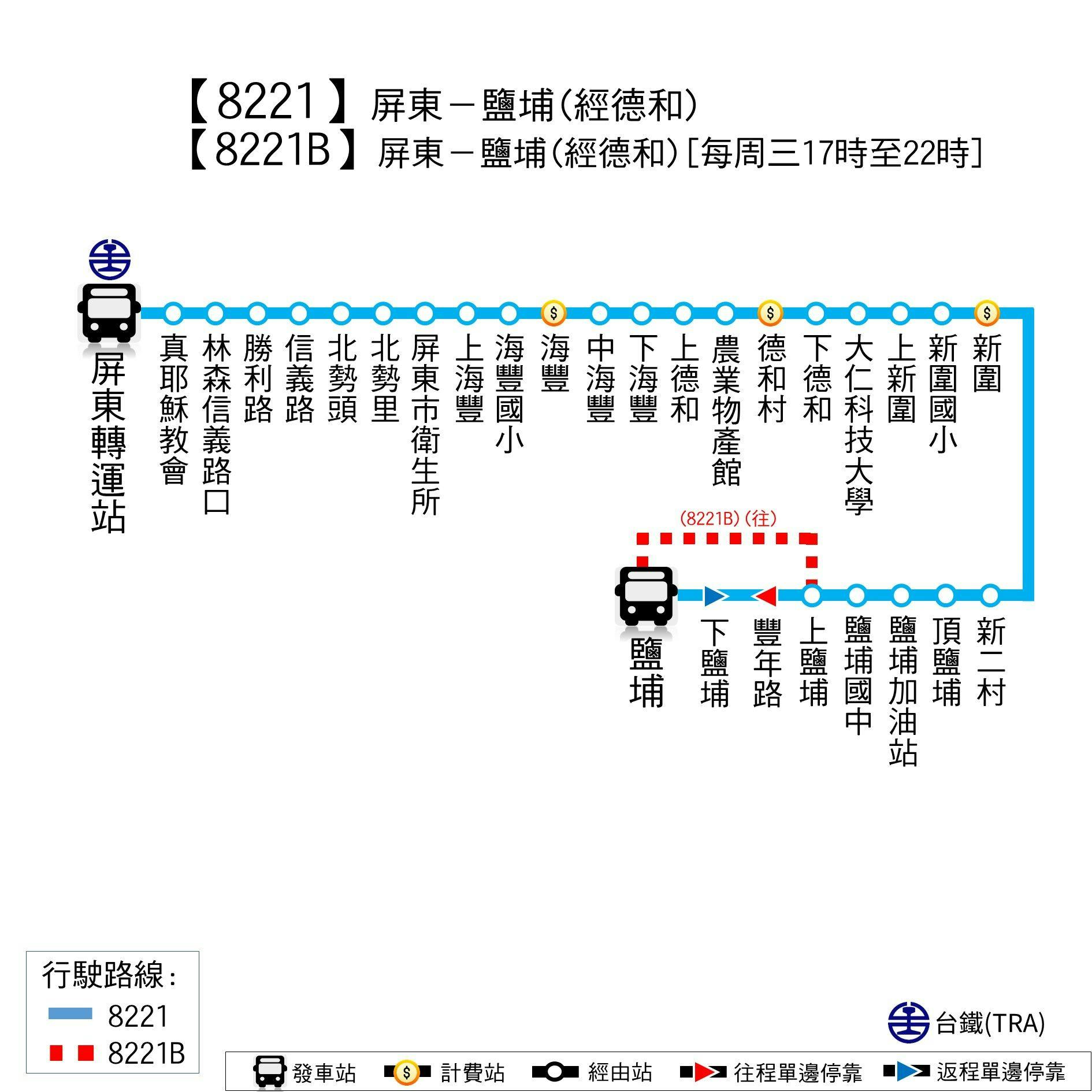 8221Route Map-Pingtung Bus
