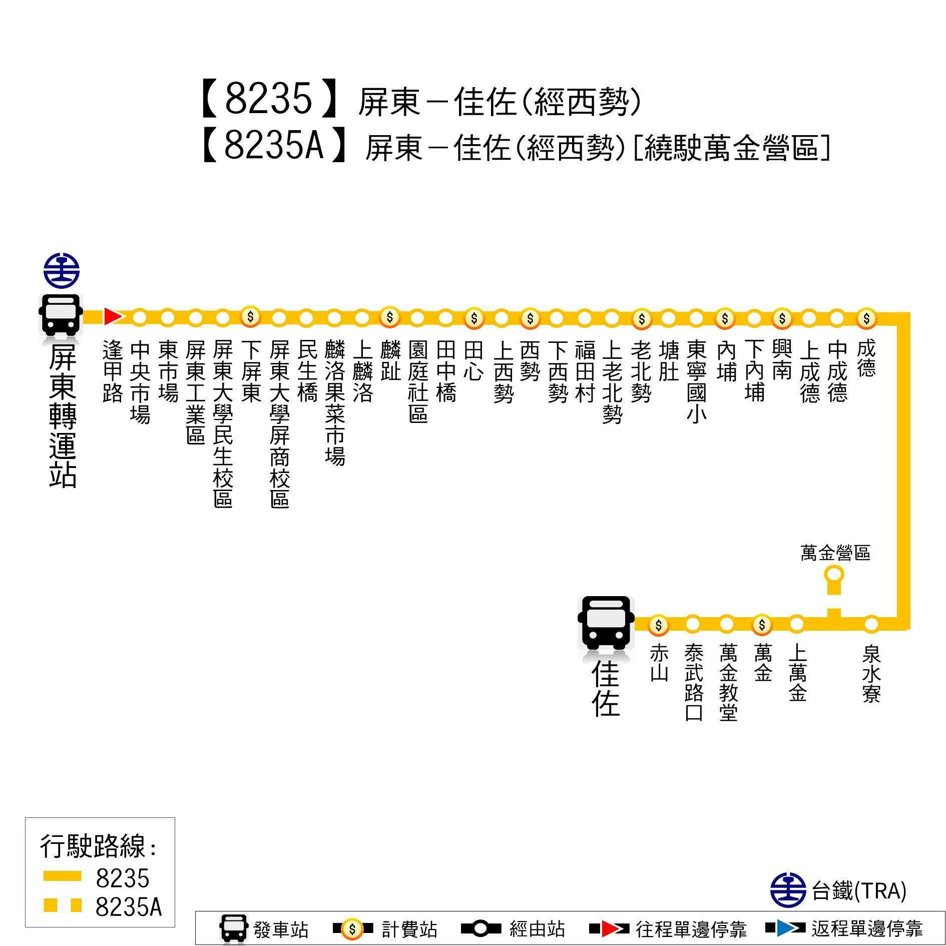 8235Route Map-Pingtung Bus