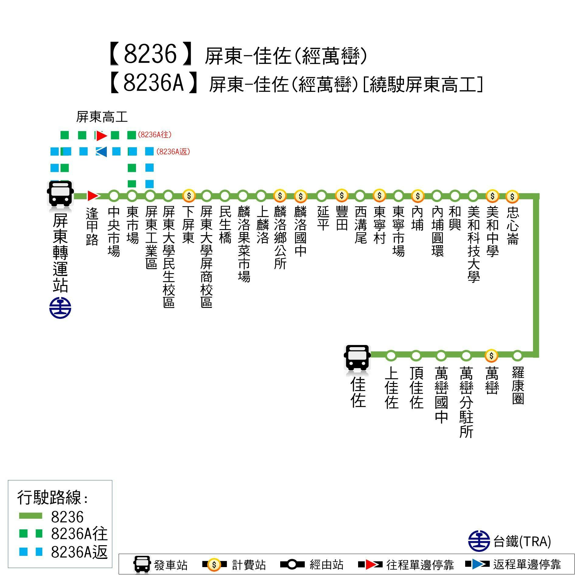 8236Route Map-Pingtung Bus