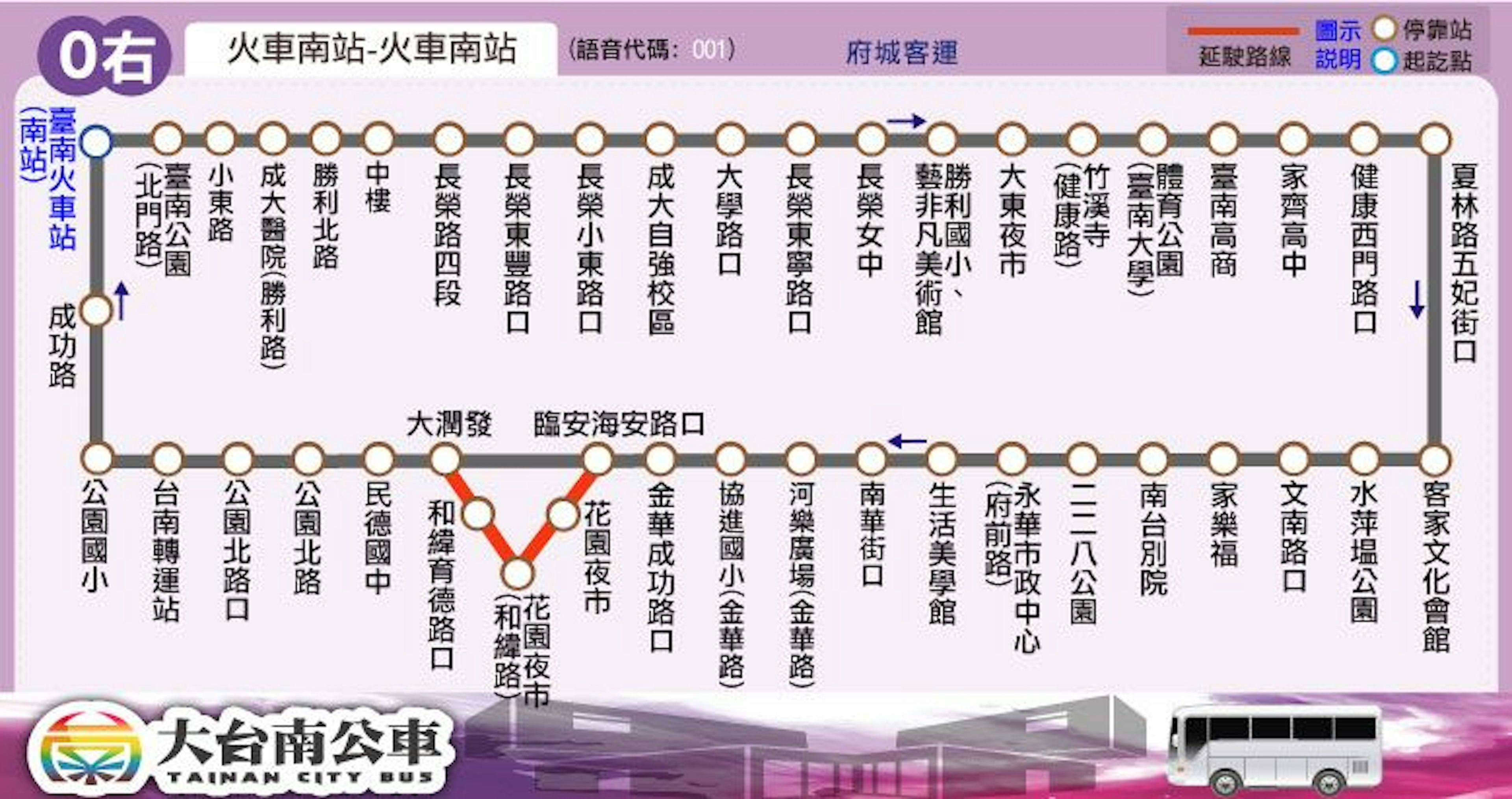 0RRoute Map-台南 Bus