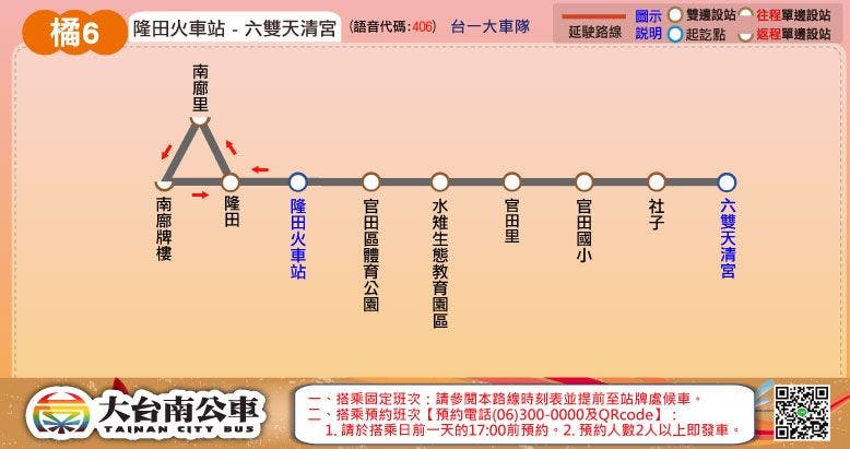 O6Route Map-台南 Bus