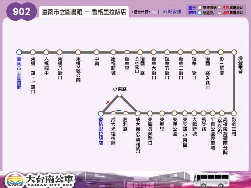 902Route Map-台南 Bus