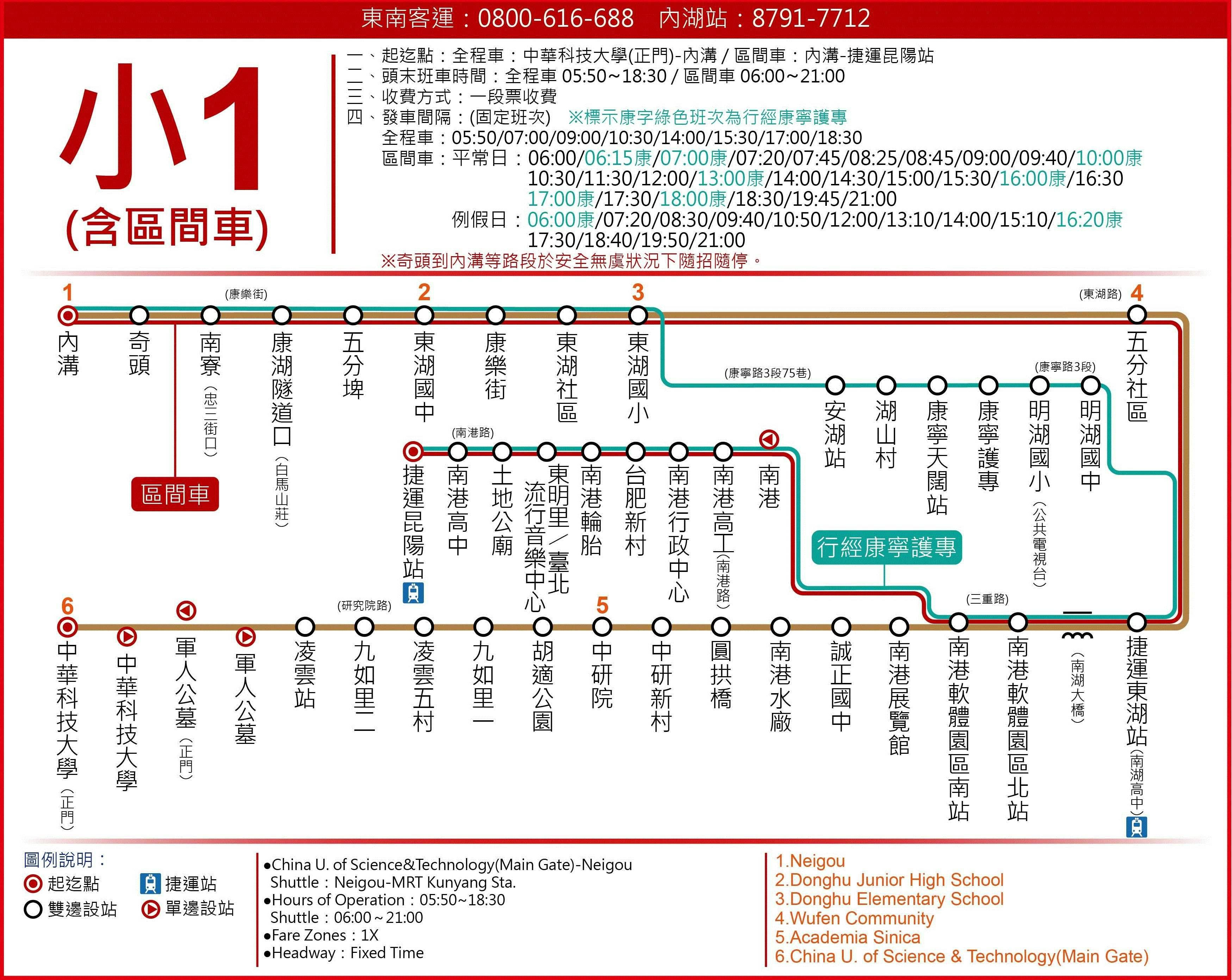 S1Route Map-台北市 Bus