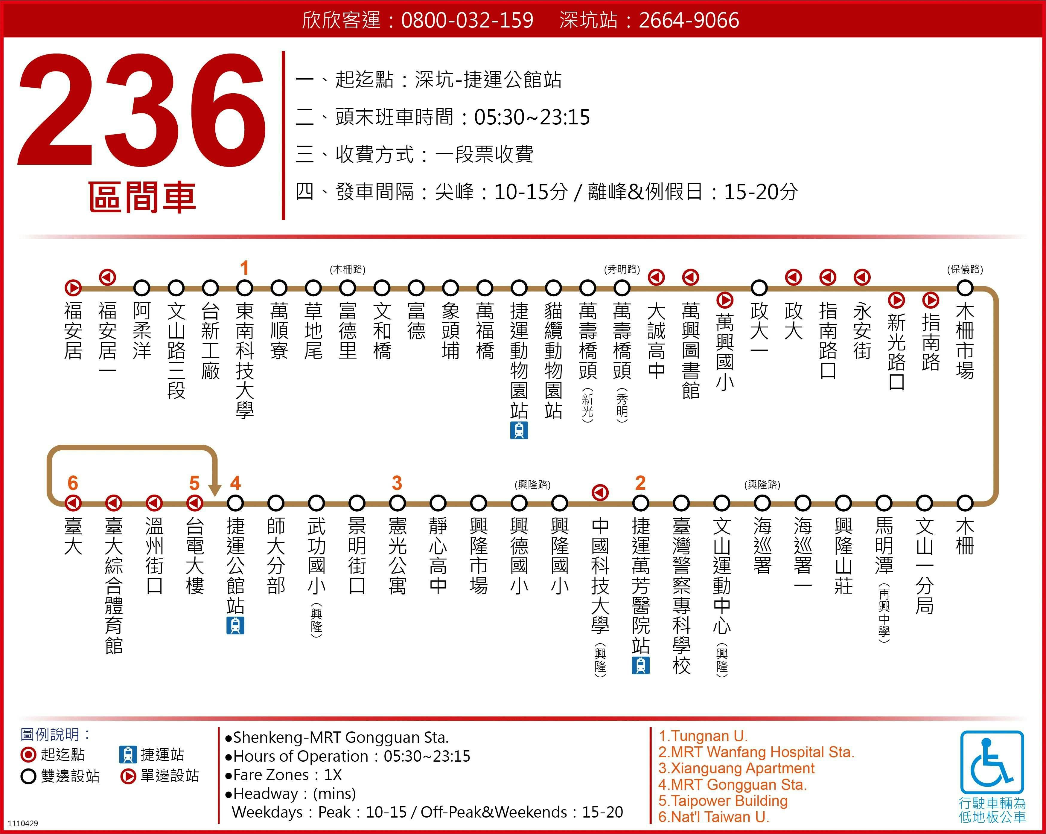 236ShuttleRoute Map-台北市 Bus