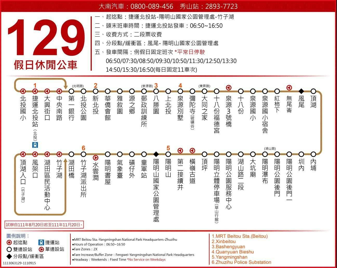 129Route Map-台北市 Bus