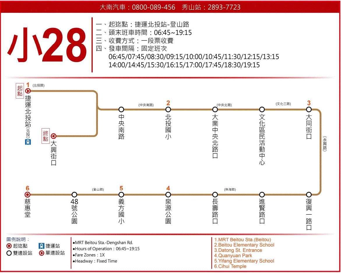 S28Route Map-台北市 Bus