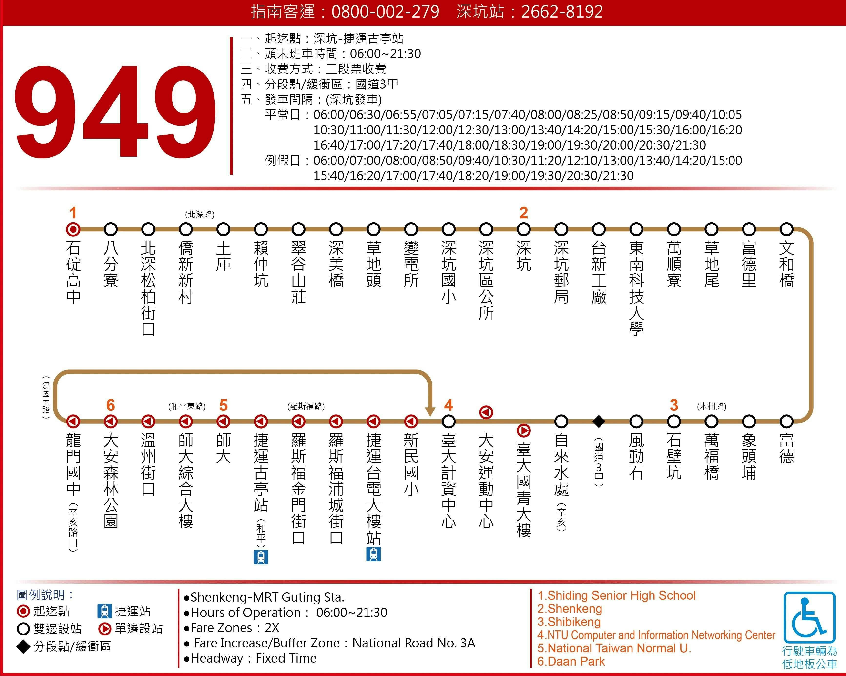 949Route Map-台北市 Bus