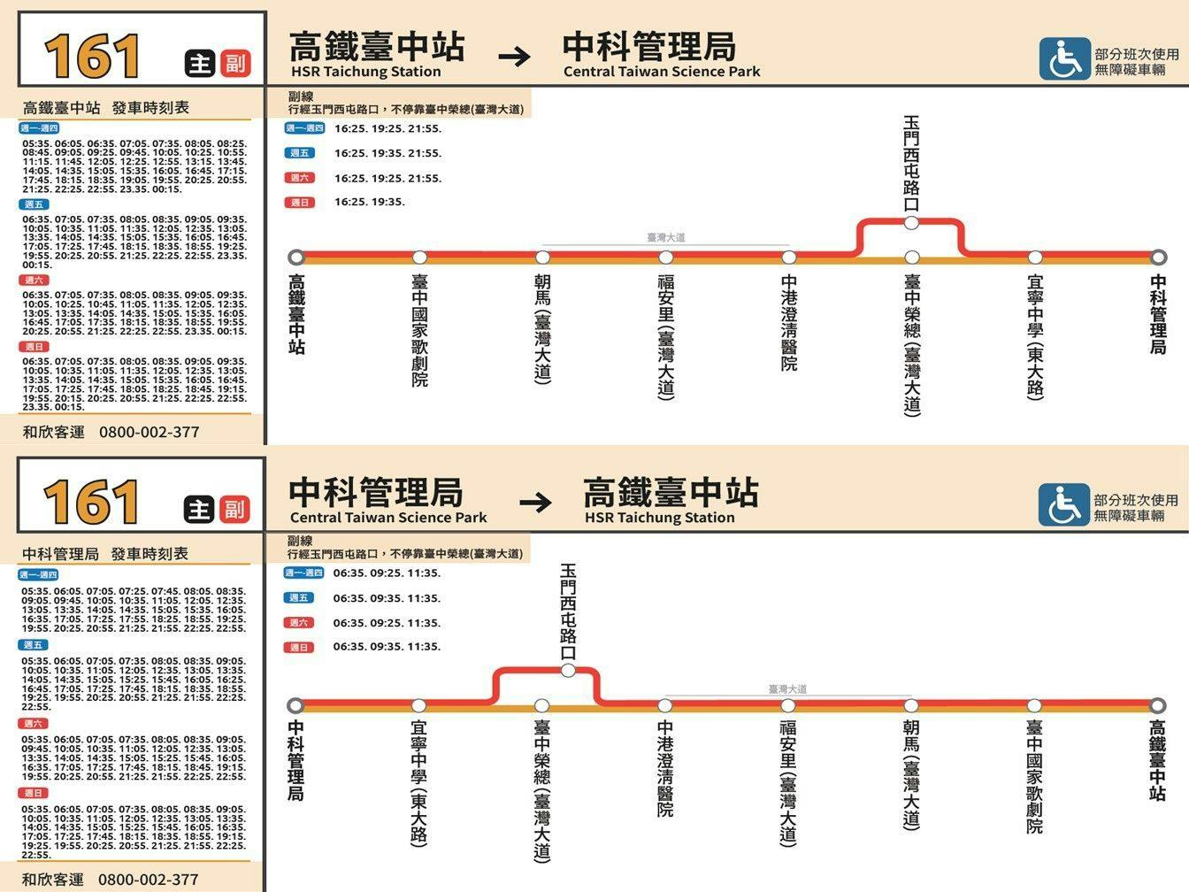 161VRoute Map-台中 Bus