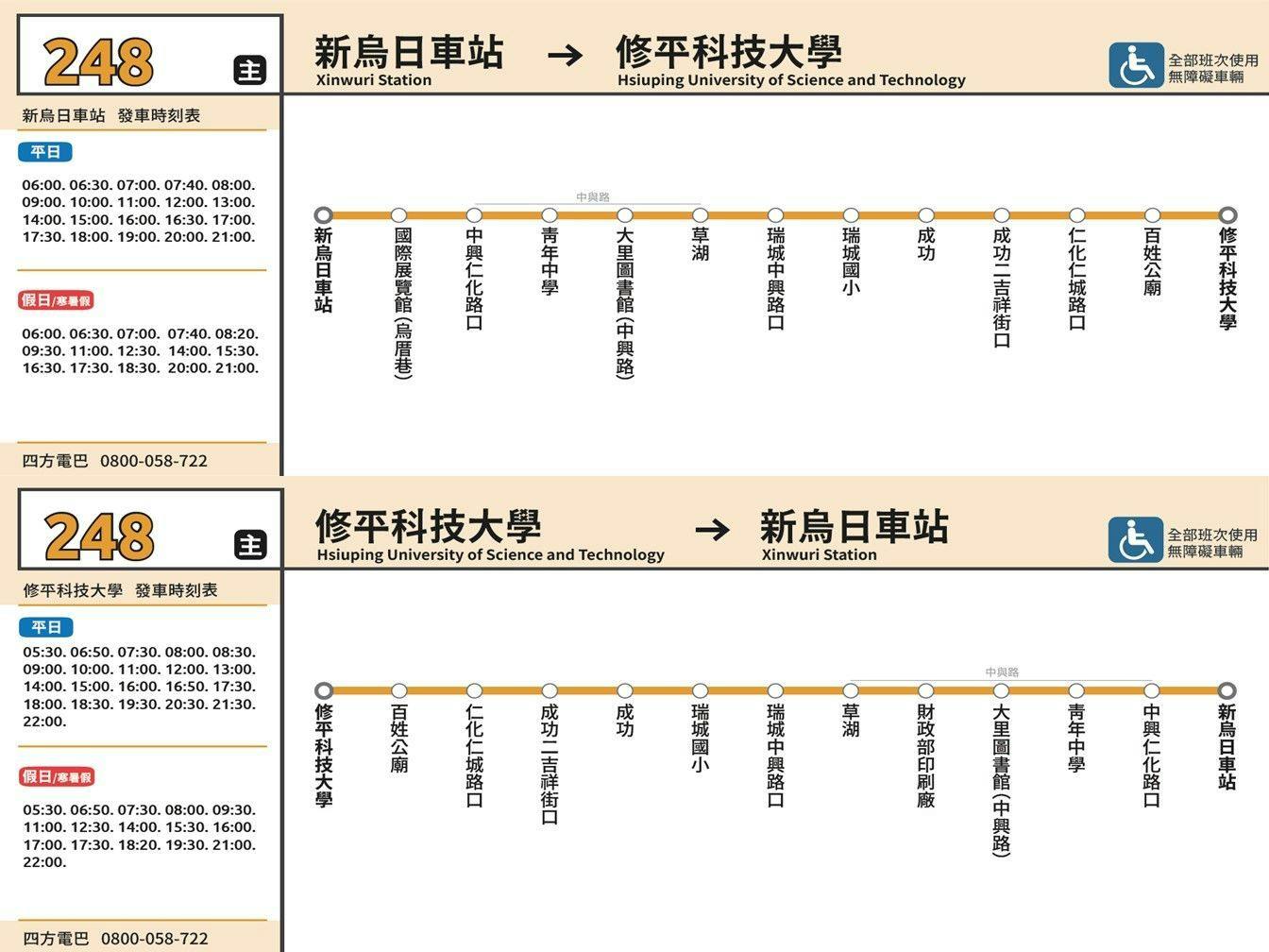 248Route Map-台中 Bus