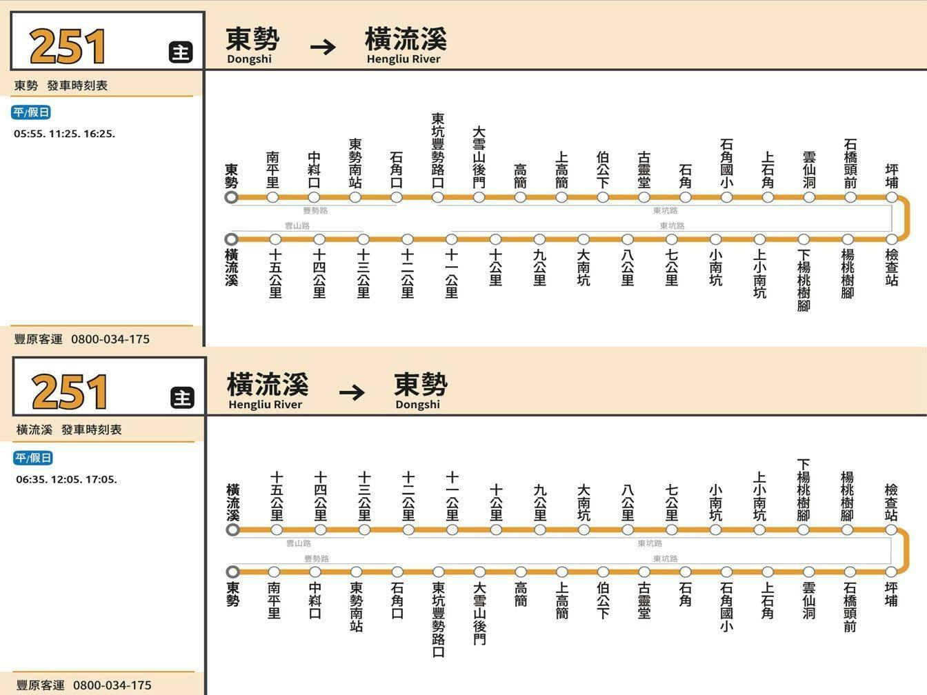251Route Map-台中 Bus