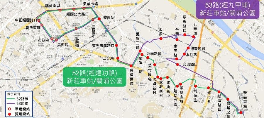 53路線圖-新竹市公車