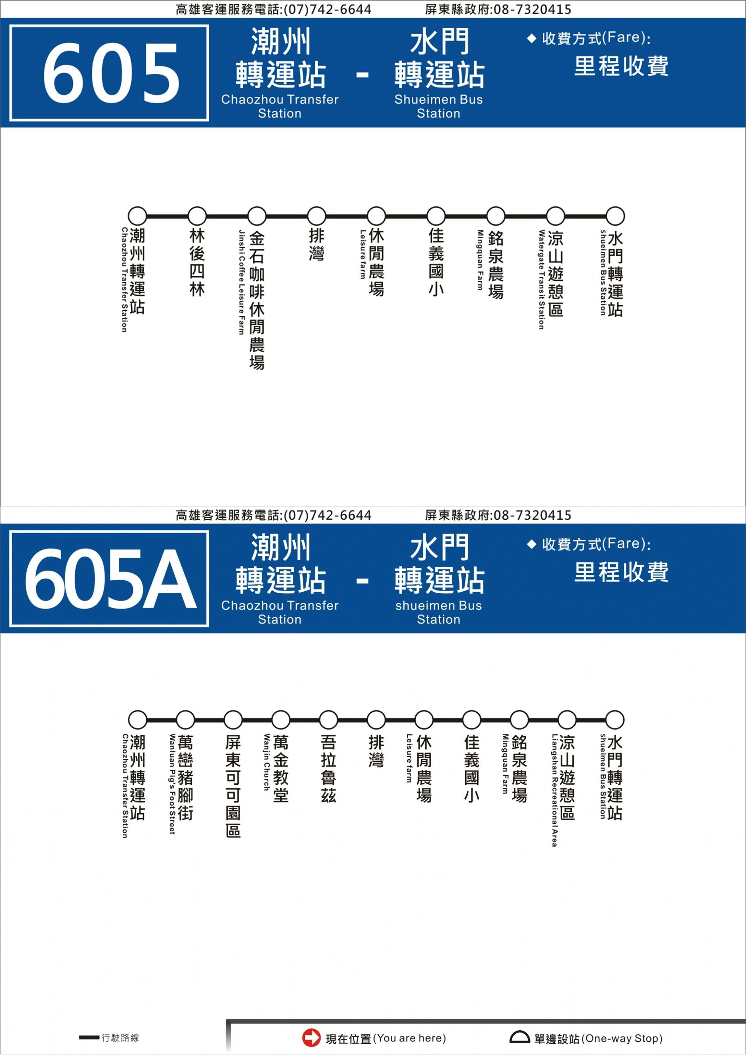 605路線圖-屏東公車