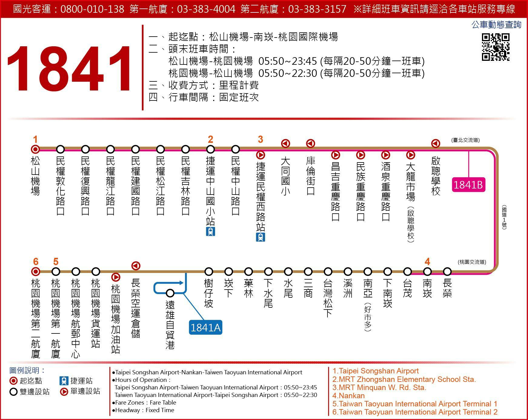 1841路線圖-國光客運