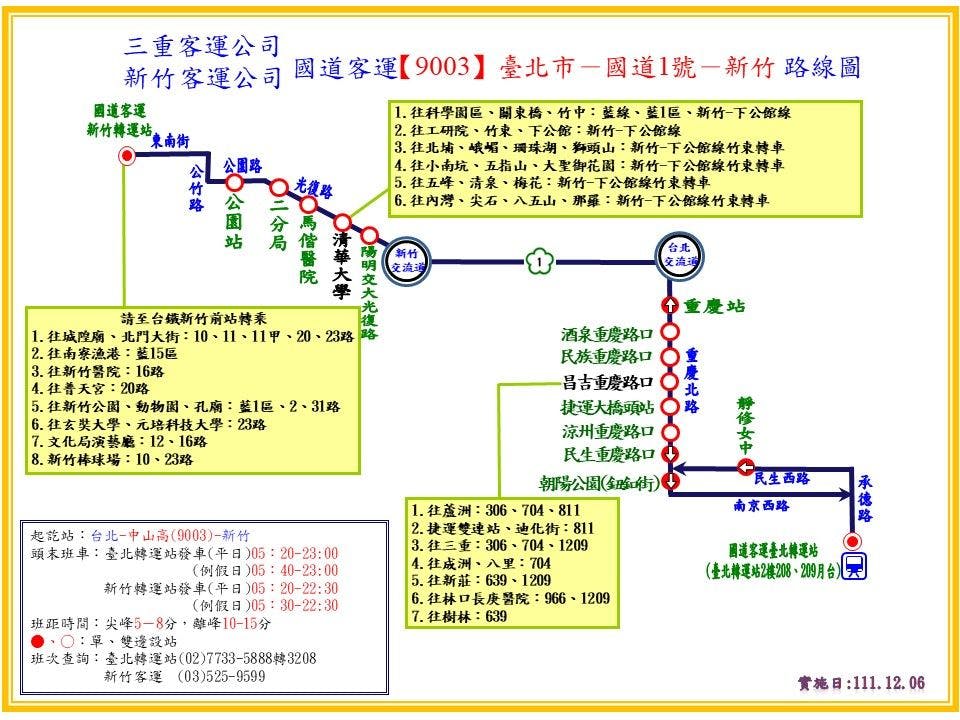 9003路線圖-新竹客運