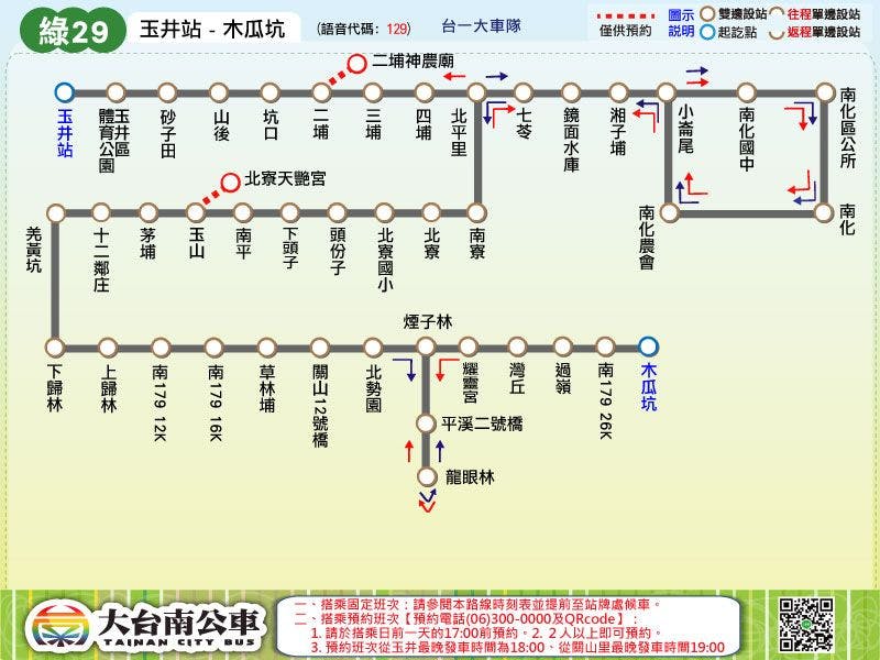 綠29路線圖-台南公車