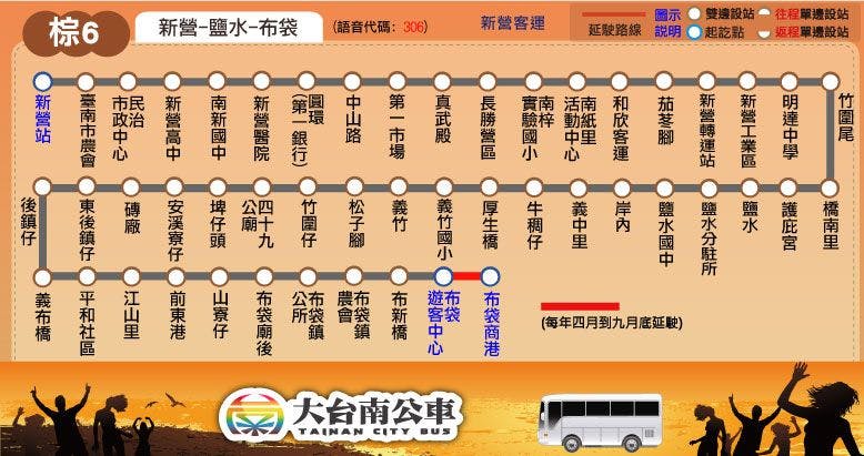 棕6路線圖-台南公車