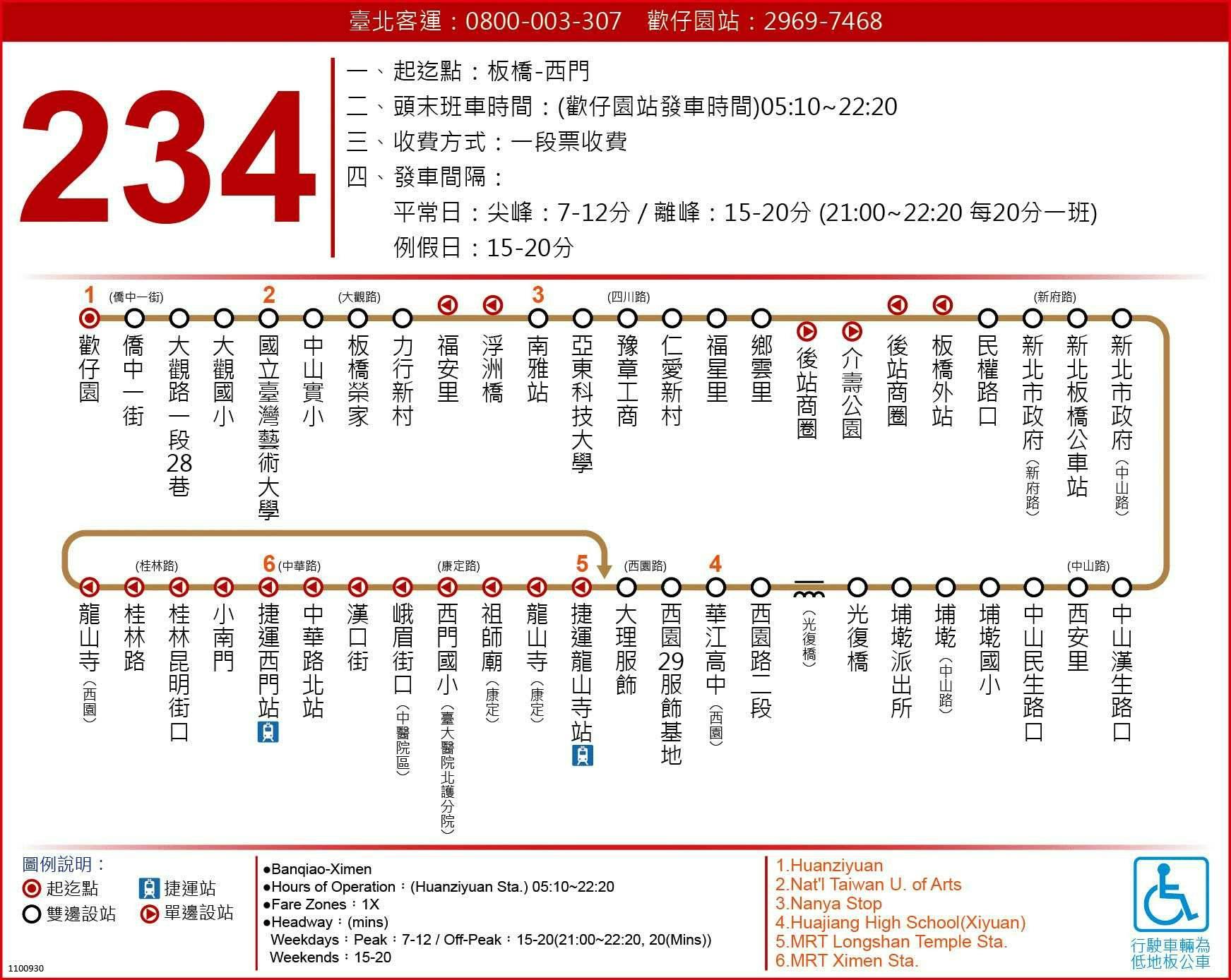 234路線圖-台北市公車
