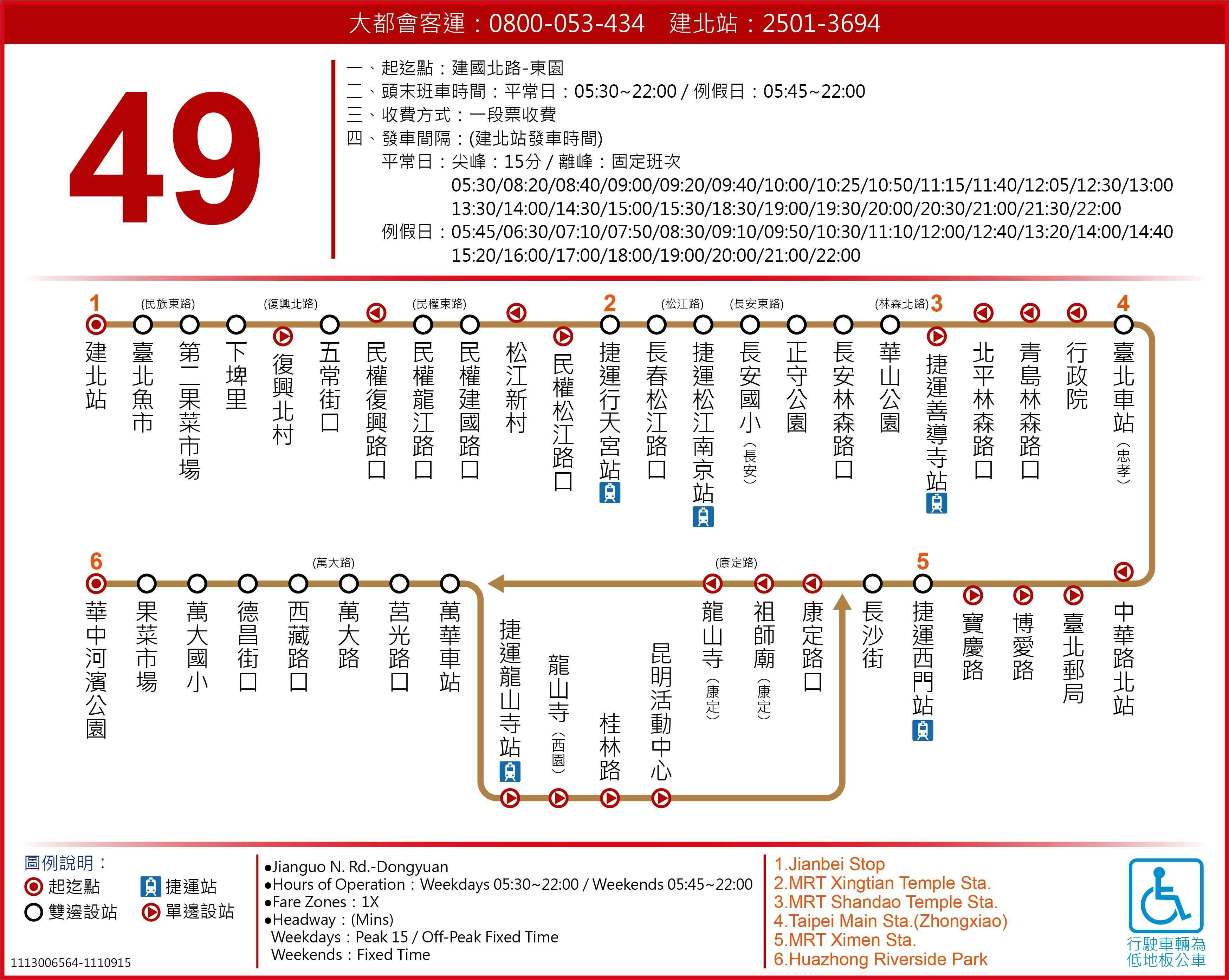 49路線圖-台北市公車