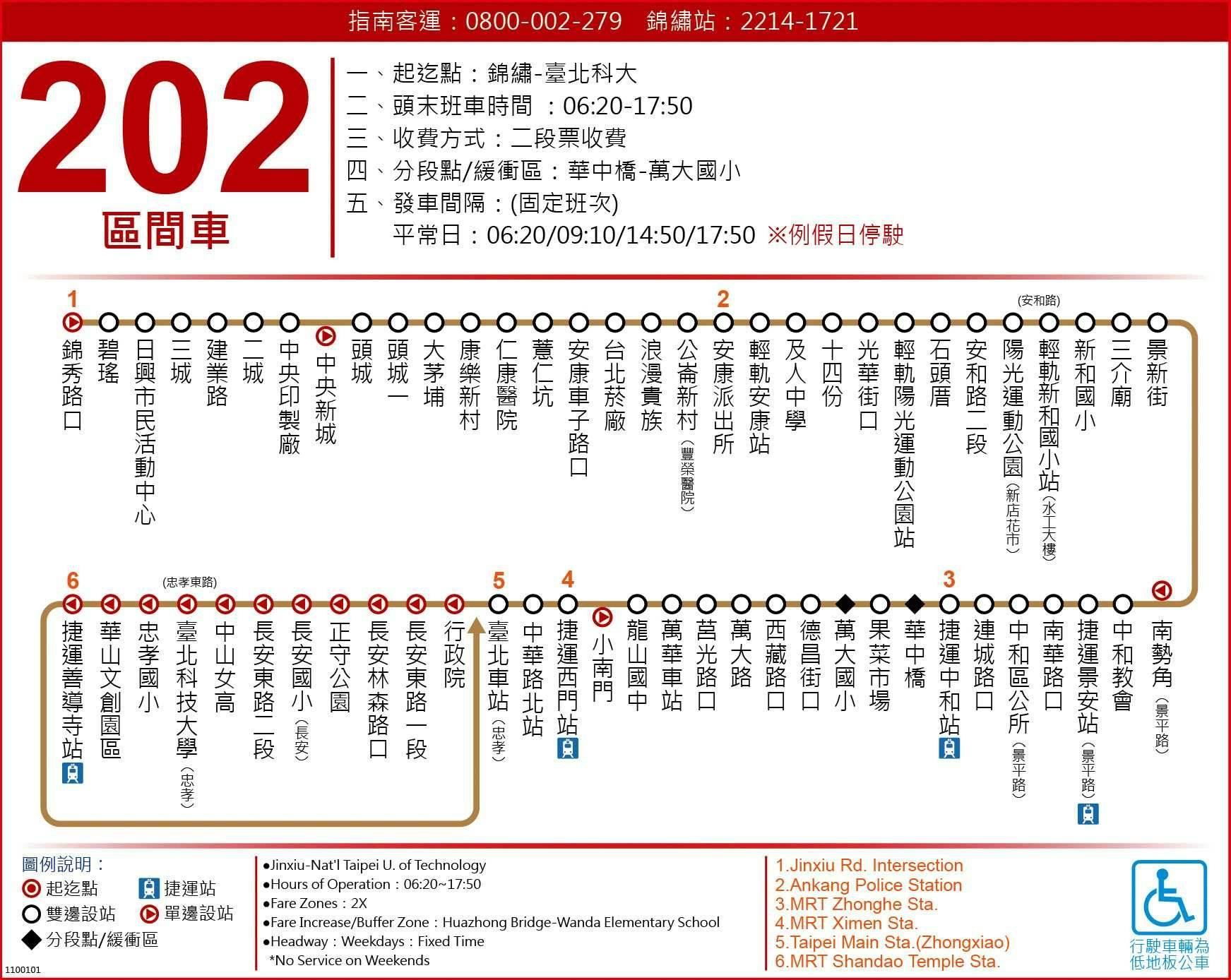 202區路線圖-台北市公車