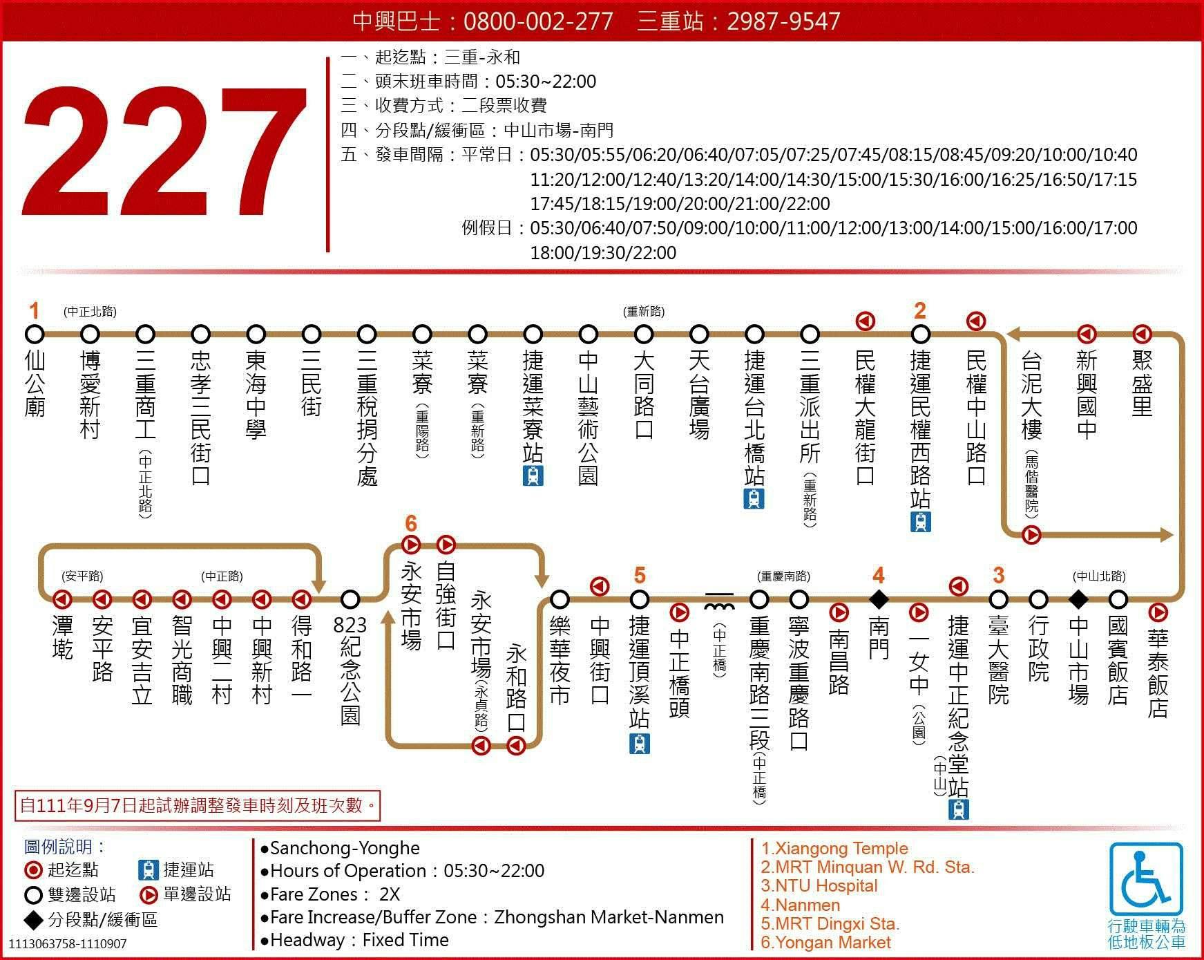 227路線圖-台北市公車