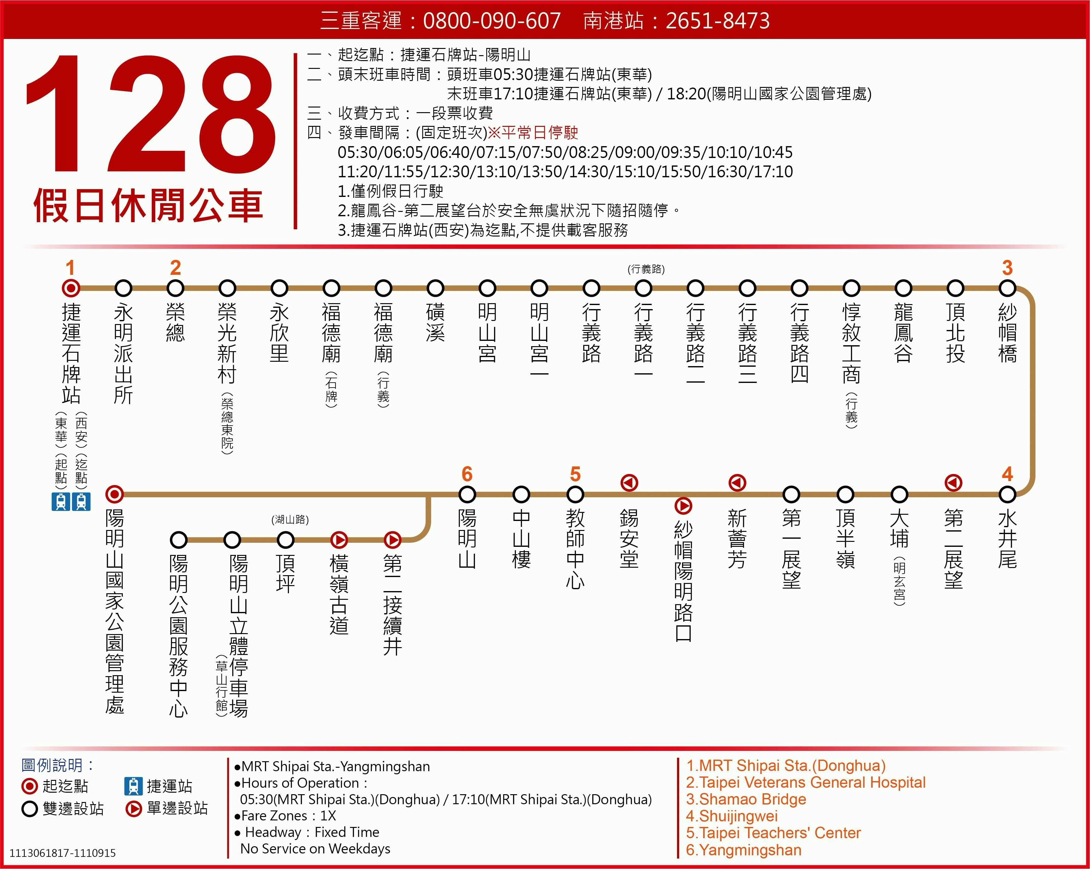 128路線圖-台北市公車